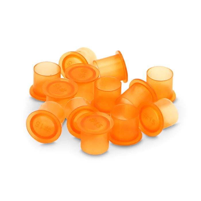 The Inked Army Ink Caps Orange 11 mm – Tattoo Farbkappen (1000 Stk.)