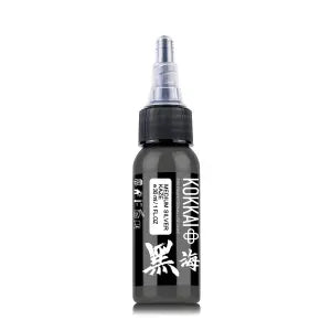Kokkai Sumi Tattoo Ink - Medium Silver Kaze (15 ml)